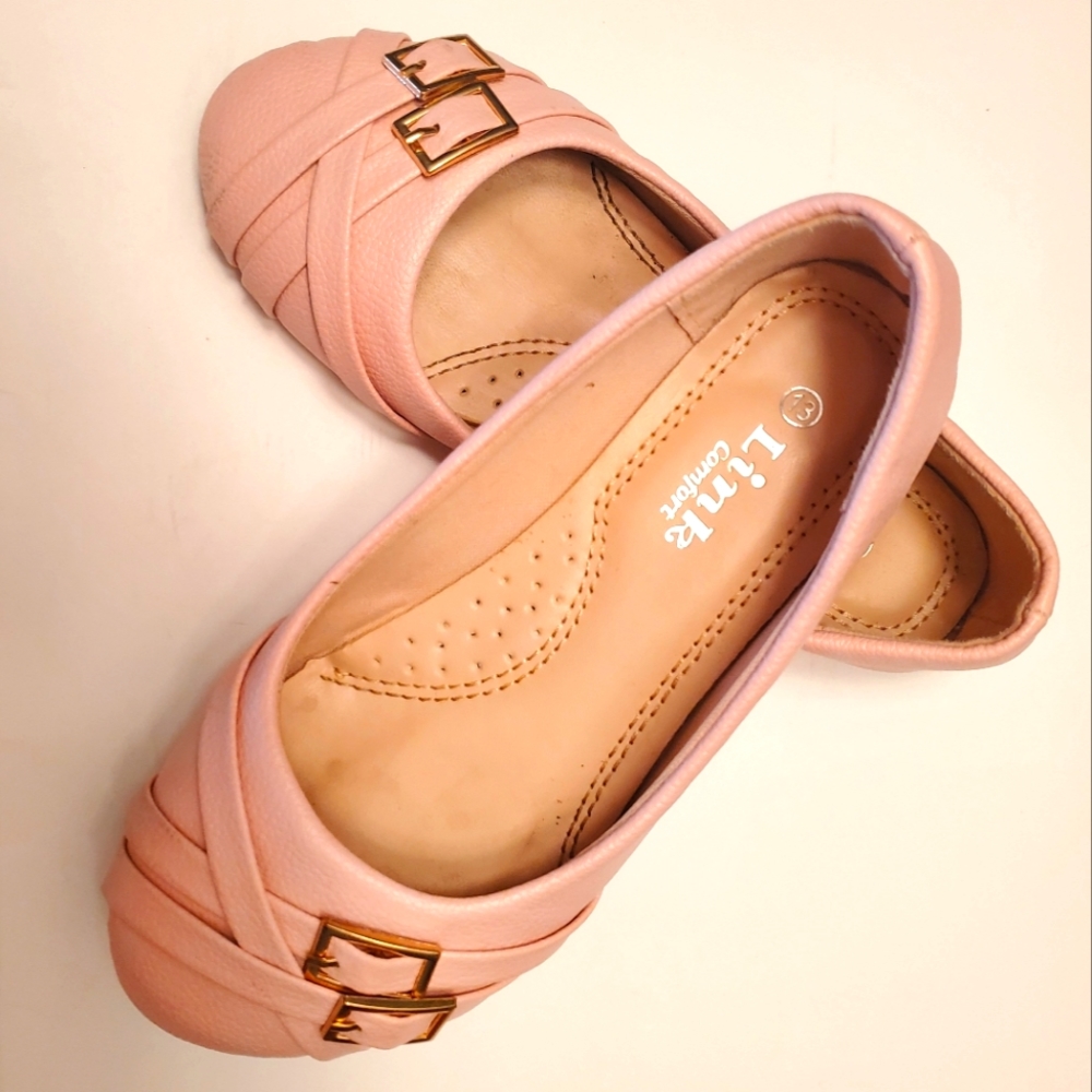 Link Comfort Girls pink Flats - size 13